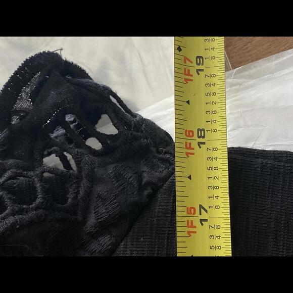 Joy Joy Chic Black Dress with Unique Lace Sleeves - Picture 8 of 11